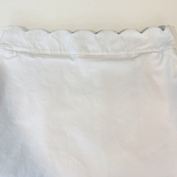 J.McLaughlin White Scallop Hem Skirt – Size 8 - Picture 5 of 8